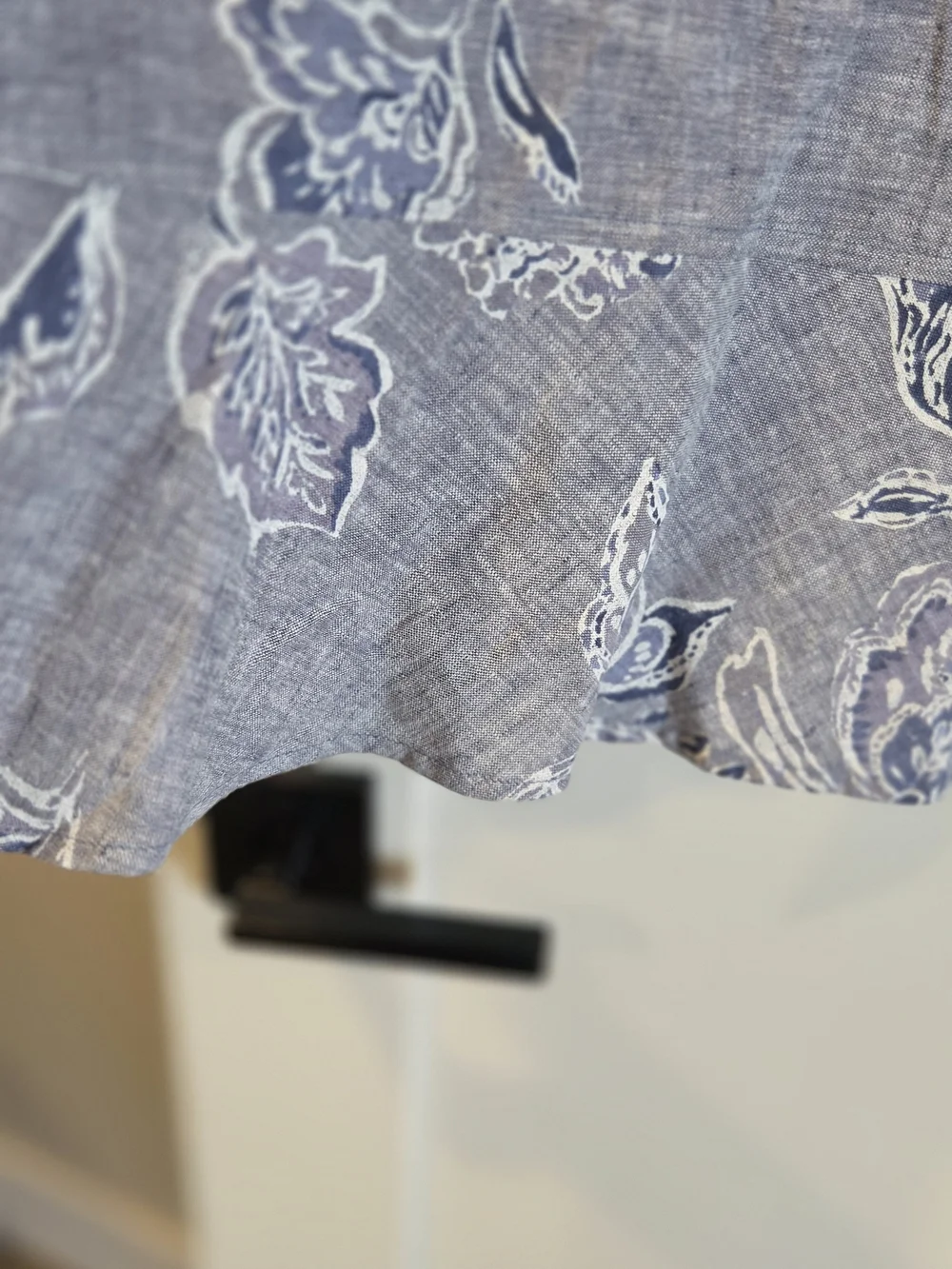 # Habitat Light Greyish Blue Floral Linen-blend Button-front Top & Pants Set